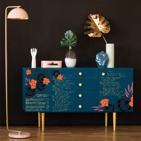 Fleur Noir - CeCe Design - Decal Transfer by redesign with Prima!
