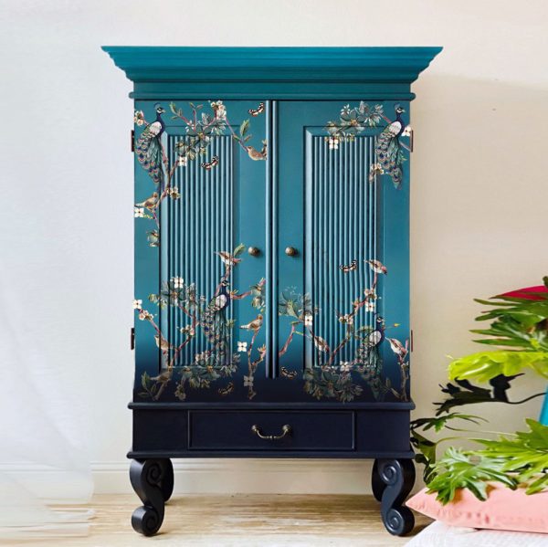 Avian Sanctuary Decor transfer by redesign with Prima! Furniture decal transfer!