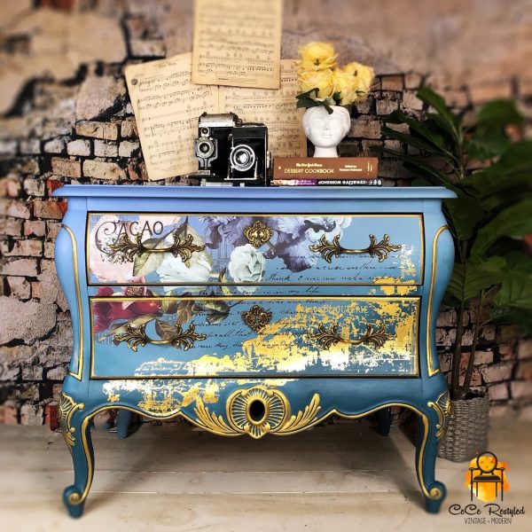 Imperial Garden transfer by redesign with Prima! Furniture decal transfer!