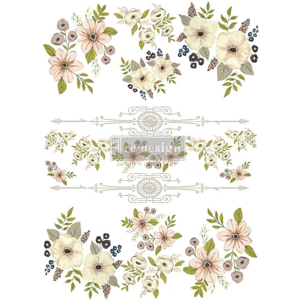 Painted Florals - Decal Transfer by Redesign with Prima!