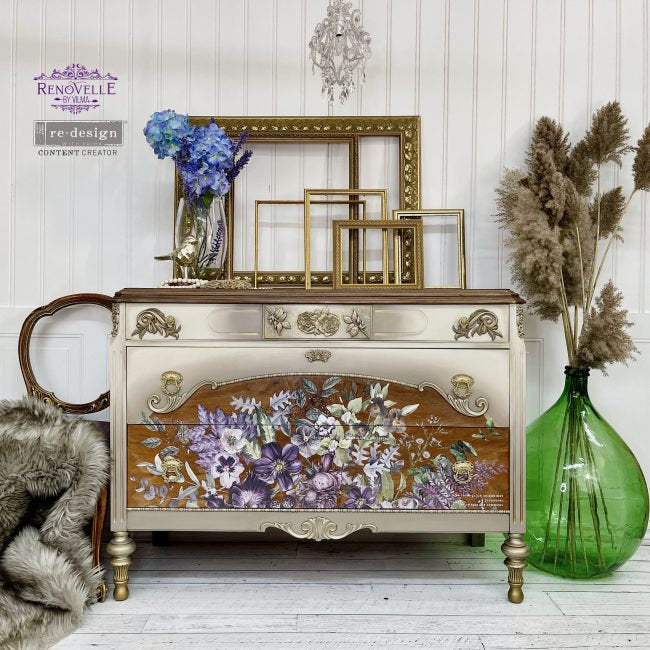 Vigorous Violet - Rub-On Furniture Decal Transfer by Redesign with Prima!