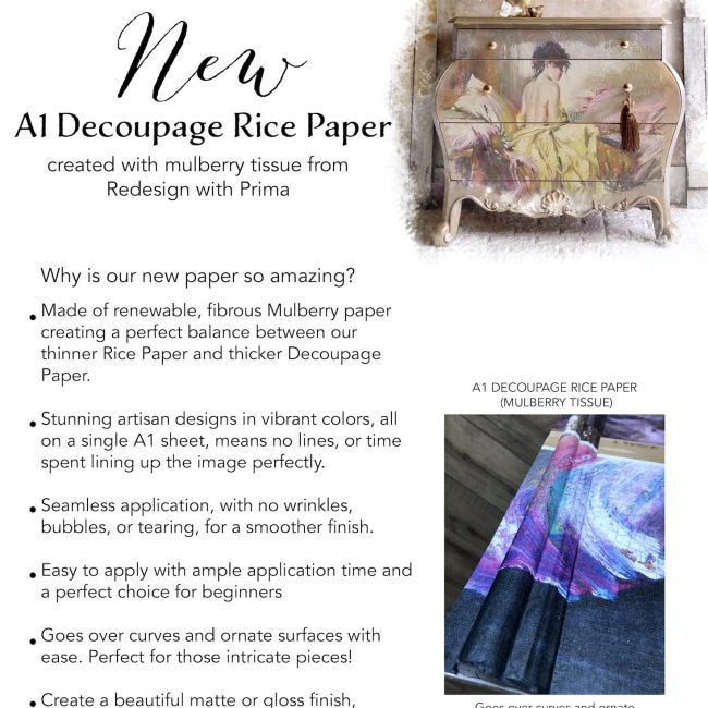 Beautiful Portrait - A1 Decoupage Paper