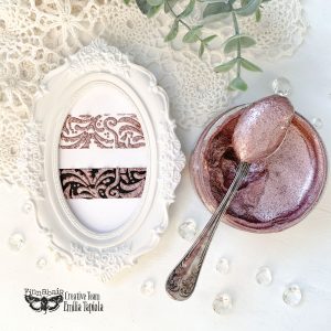 Rose Quartz Art Extravagence Jewel Texture pastes, sparkly paste, stencil paste, mixed media