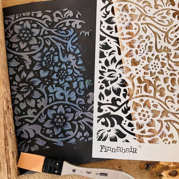 Bindweed Wallpaper Stencil by Finnabair redesign with Prima!