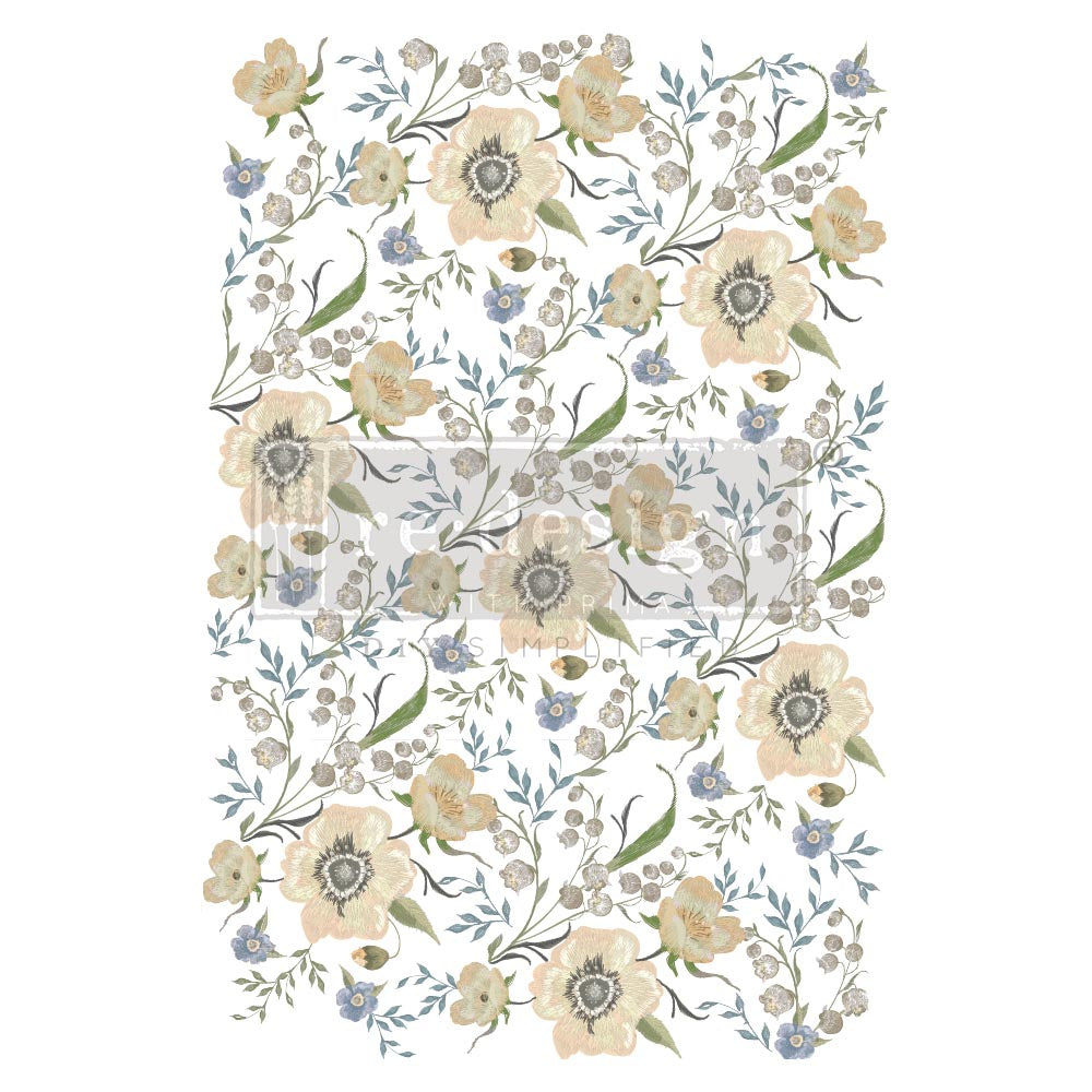 Goldenrod Florals - Rub-On Decor Furniture Transfer by Redesign with Prima!