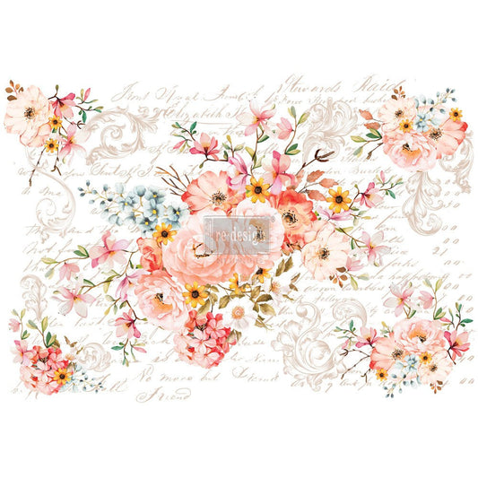 Rose Celebration - Rub-On Furniture Decal Transfer by Redesign with Prima!