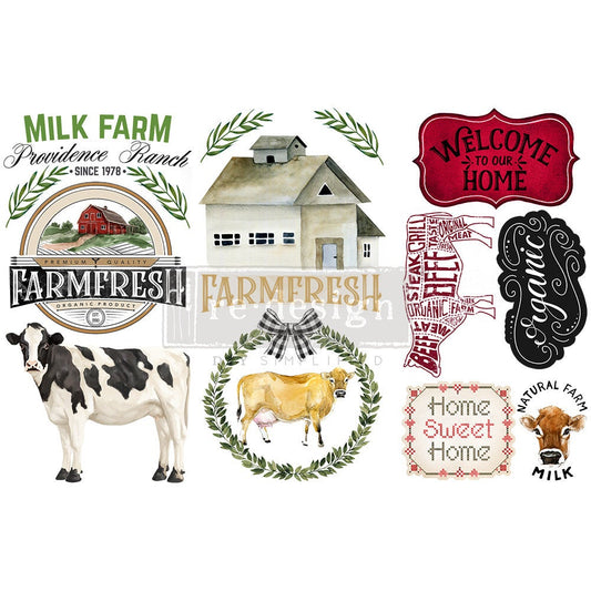 Home & Farm – Rub-On Furniture Decal Mini-Transfer by Redesign with Prima!