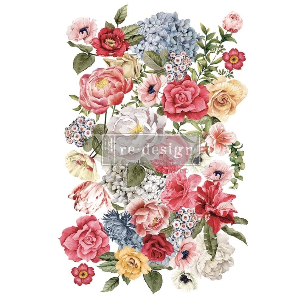 Wondrous Floral II - Rub-On Furniture Decal Transfer by Redesign with Prima!