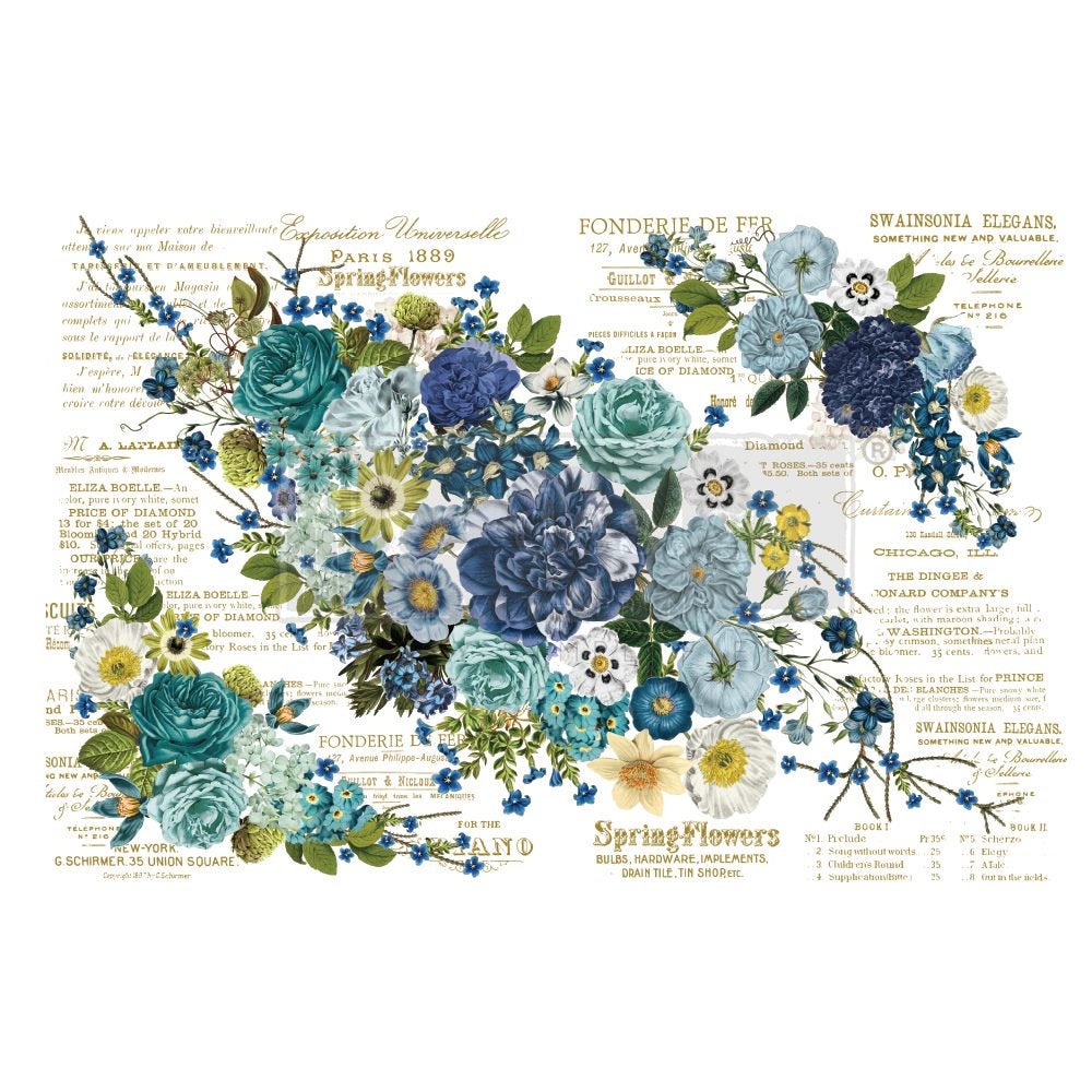Cosmic Roses - Rub-On Furniture Decal Transfer by redesign with Prima!