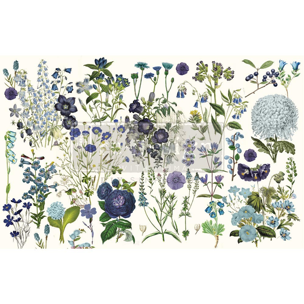 Blue Meadows - Decoupage Paper