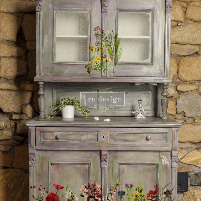 The Flower Fields - Rub-On Furniture Decal Transfer by Redesign with Prima!