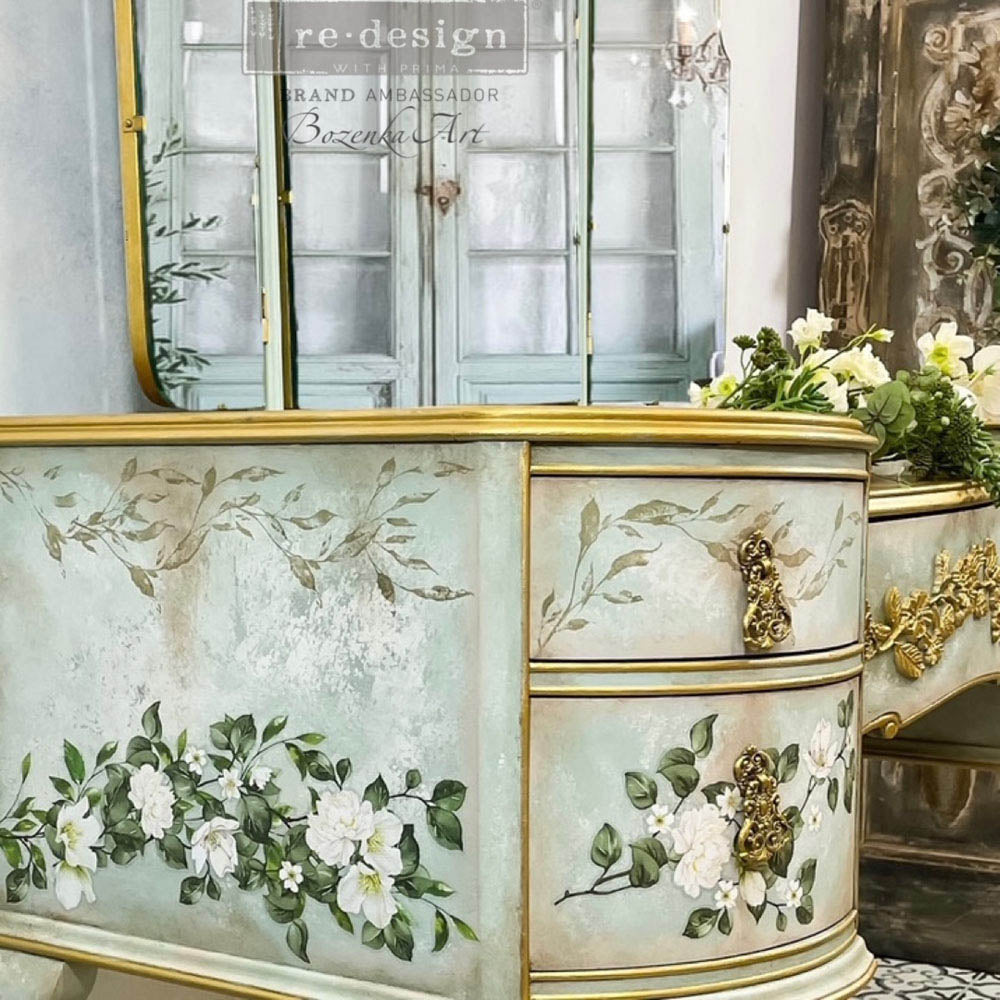 Trellis Flowers - Decal Transfer by Redesign with Prima!