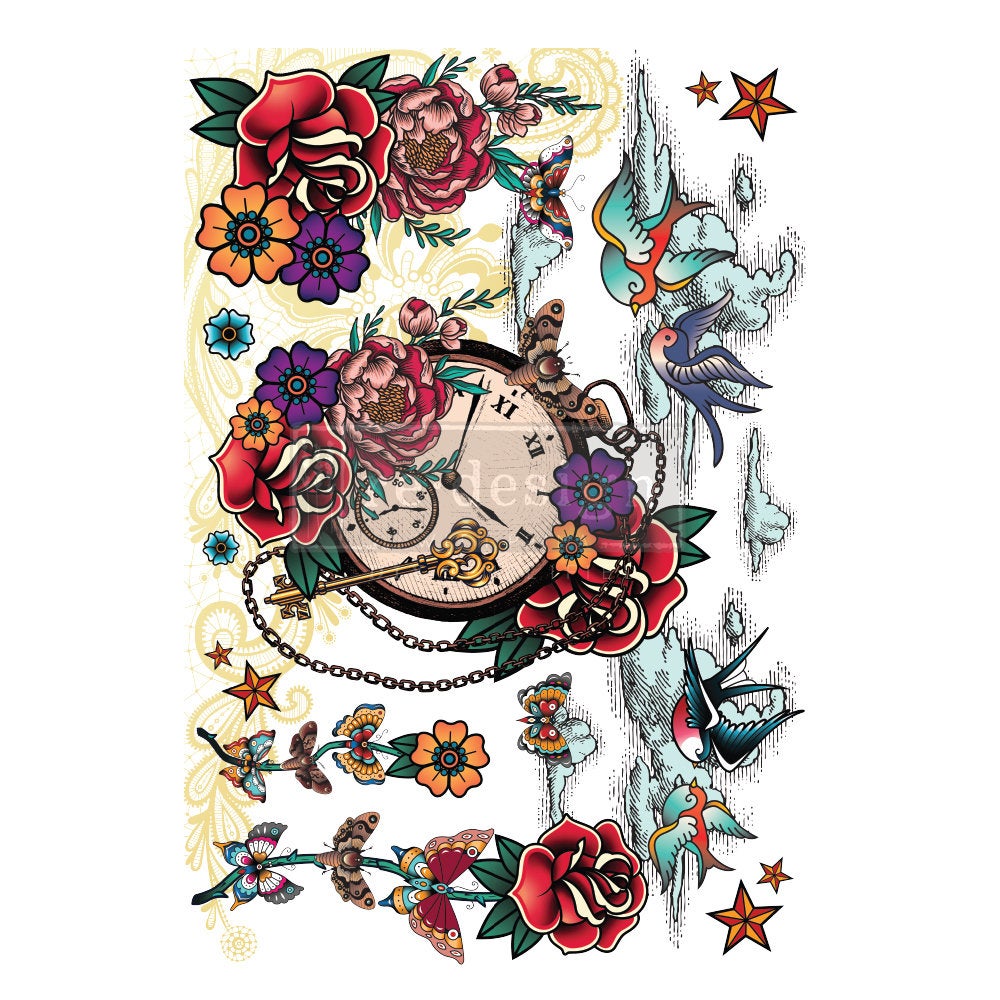 Inked Flash - CeCe - Transfer by Redesign with Prima! Furniture decal transfer!