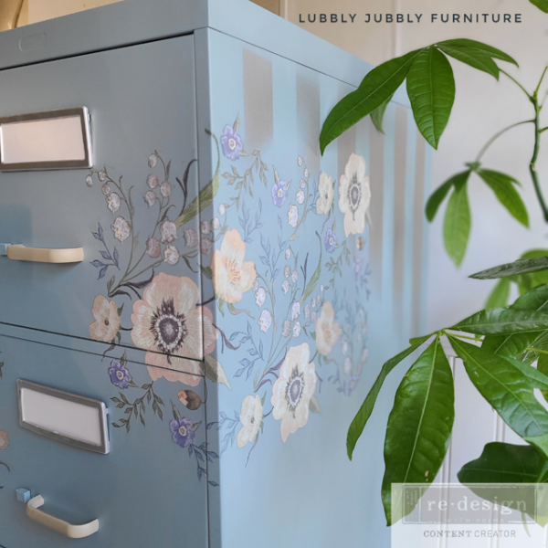 Goldenrod Florals - Rub-On Decor Furniture Transfer by Redesign with Prima!