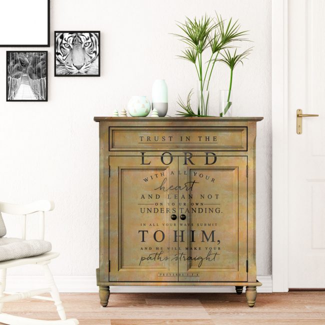 Trust in the Lord - Rub-On Furniture Decal Transfer by Redesign with Prima!