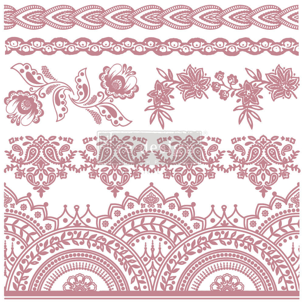 BOHEMIAN FLORALS – 12″X12″ (6 PCS) Decor Stamps by redesign with Prima!