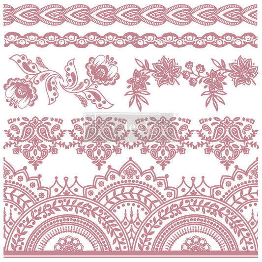 BOHEMIAN FLORALS – 12″X12″ (6 PCS) Decor Stamps by redesign with Prima!