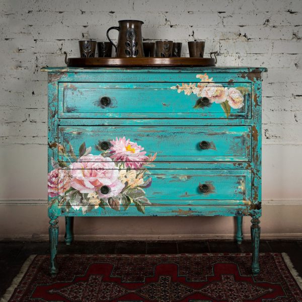 Rose Quartz Decor transfer by redesign with Prima! Furniture decal transfer!