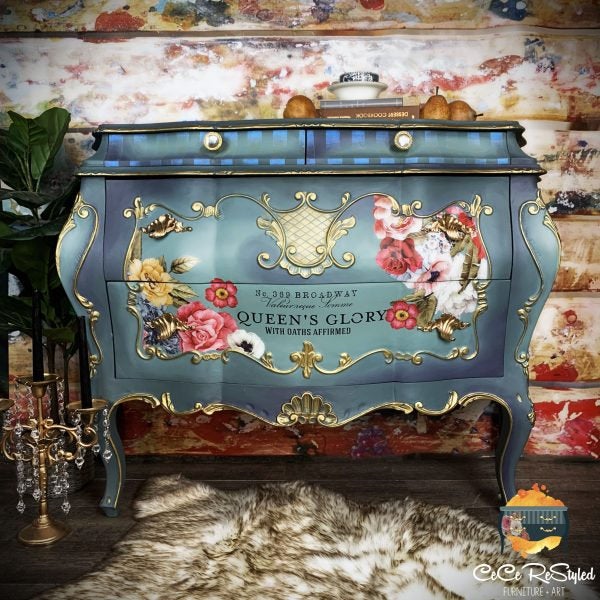 Wondrous Floral II - Rub-On Furniture Decal Transfer by Redesign with Prima!