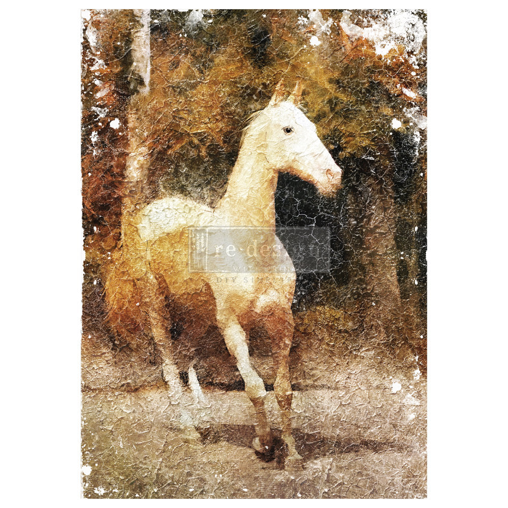 White Majesty - A1 Decoupage Paper