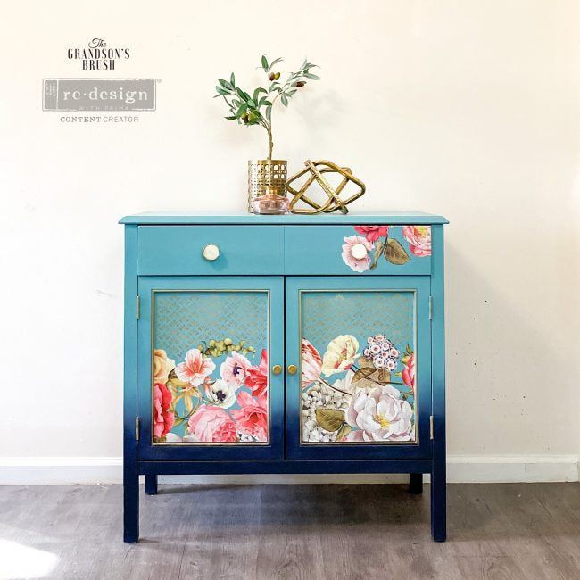 Wondrous Floral II - Rub-On Furniture Decal Transfer by Redesign with Prima!