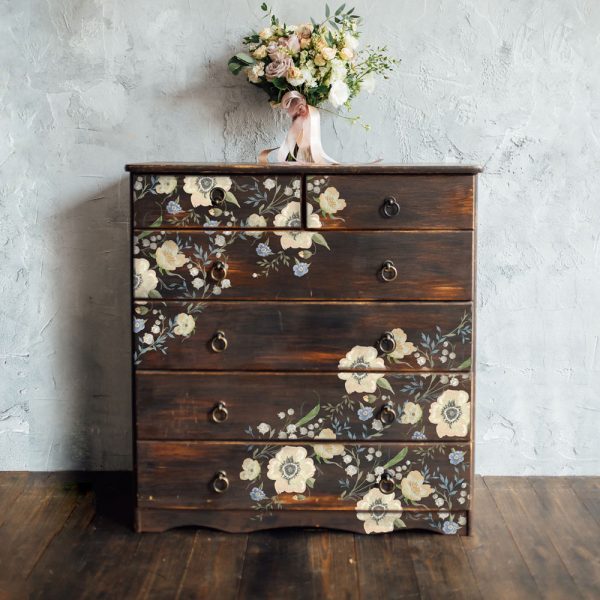 Goldenrod Florals - Rub-On Decor Furniture Transfer by Redesign with Prima!