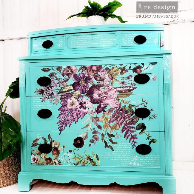 Vigorous Violet - Rub-On Furniture Decal Transfer by Redesign with Prima!