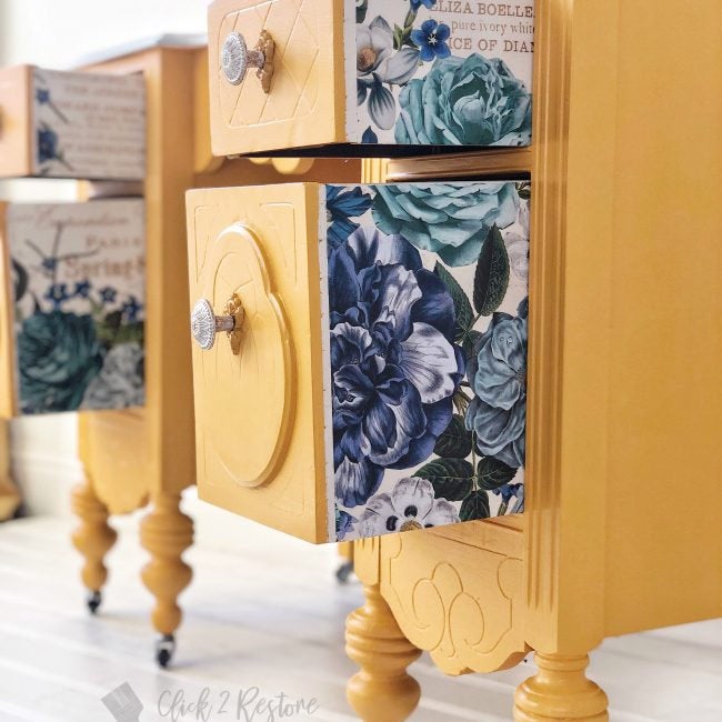 Cosmic Roses - Rub-On Furniture Decal Transfer by redesign with Prima!