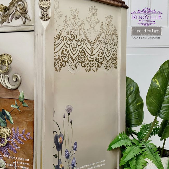 Elegant Lace - Decor Stencil by redesign with Prima!
