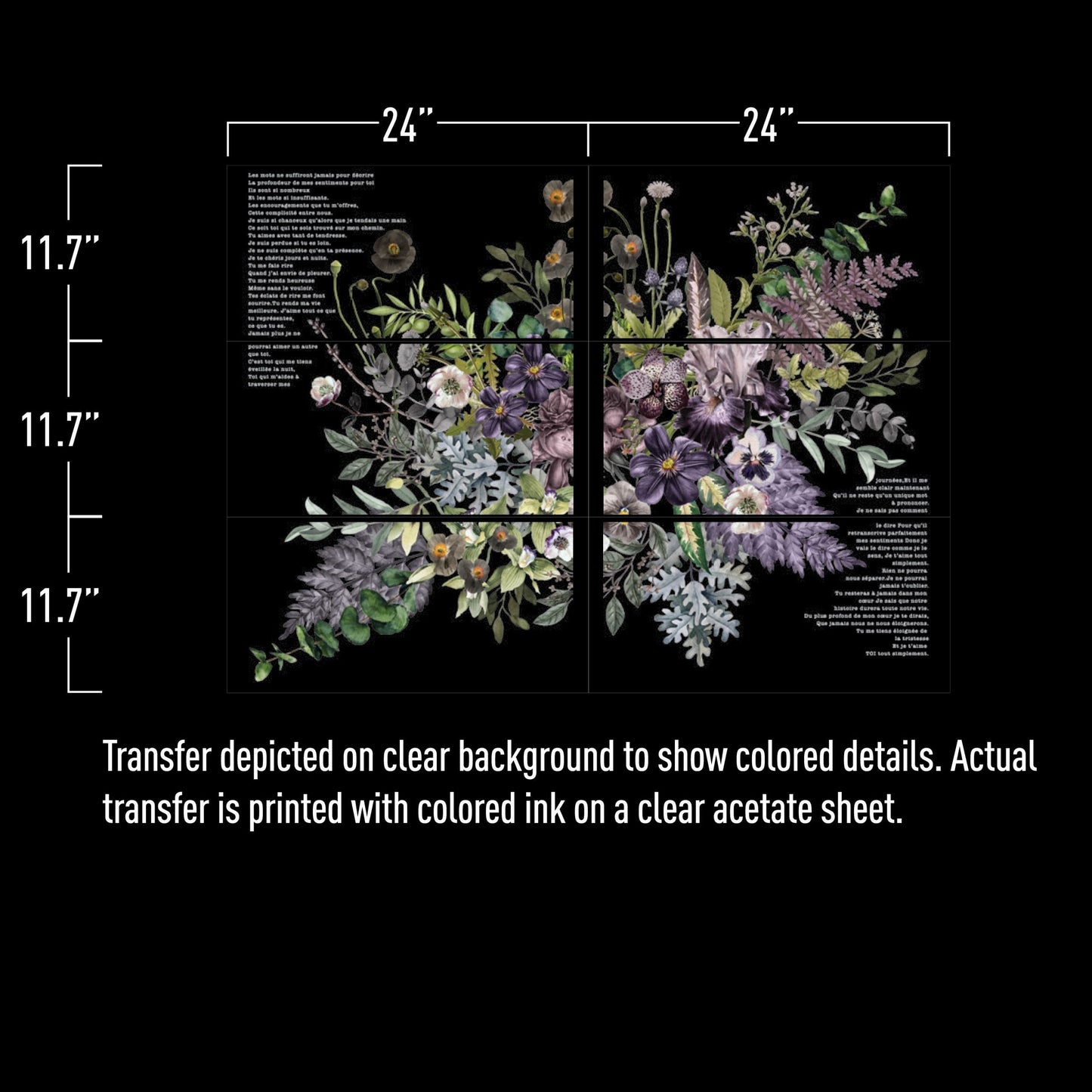 Vigorous Violet - Rub-On Furniture Decal Transfer by Redesign with Prima!