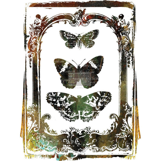 Butterfly Frame - Rub-On Furniture Decal Transfer by Redesign with Prima!