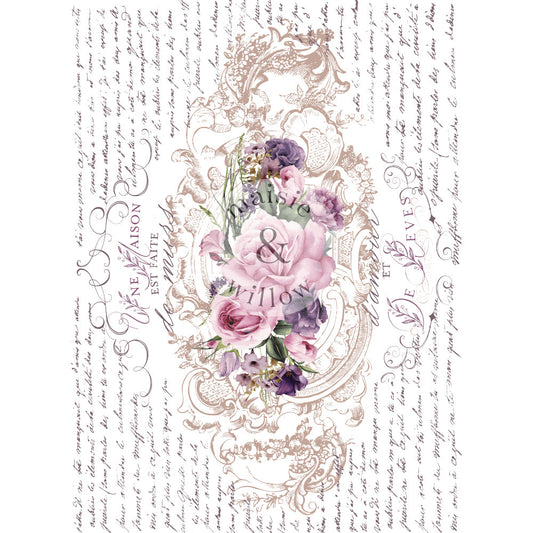 Floral Poems - Rub-On Furniture Decal Transfer by Maisie & Willow by Prima!