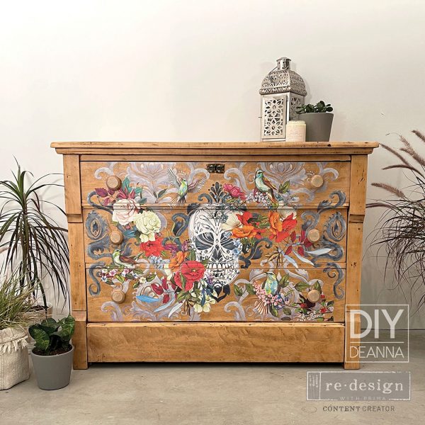 Sweet Dreaming - Rub-On Furniture Decal transfer by redesign with Prima!