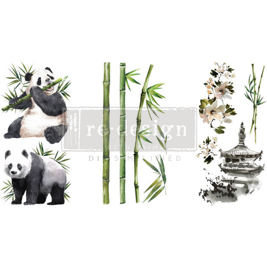 Panda Sweet - Rub-On Furniture Decal Mini-Transfer by Redesign with Prima!
