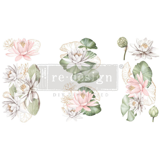 Water Lilies - Rub-On Decor Mini-Transfer by Redesign with Prima!