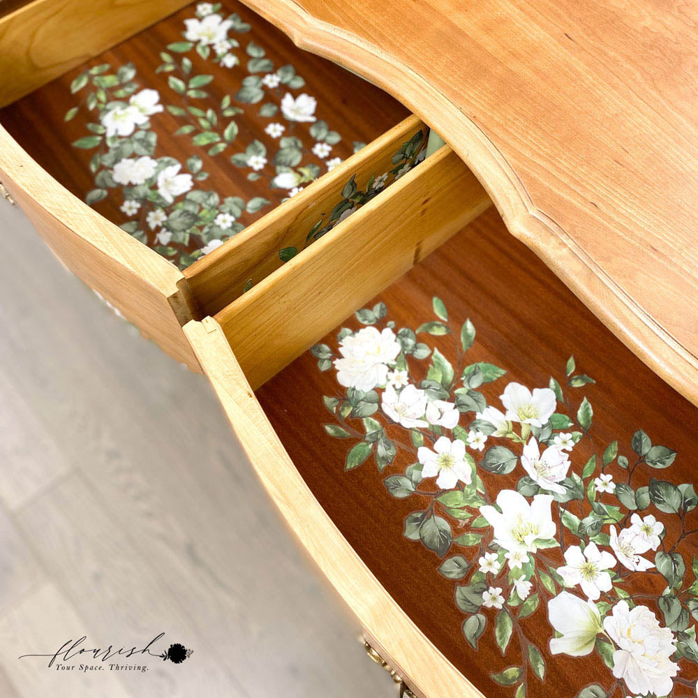 Trellis Flowers - Decal Transfer by Redesign with Prima!