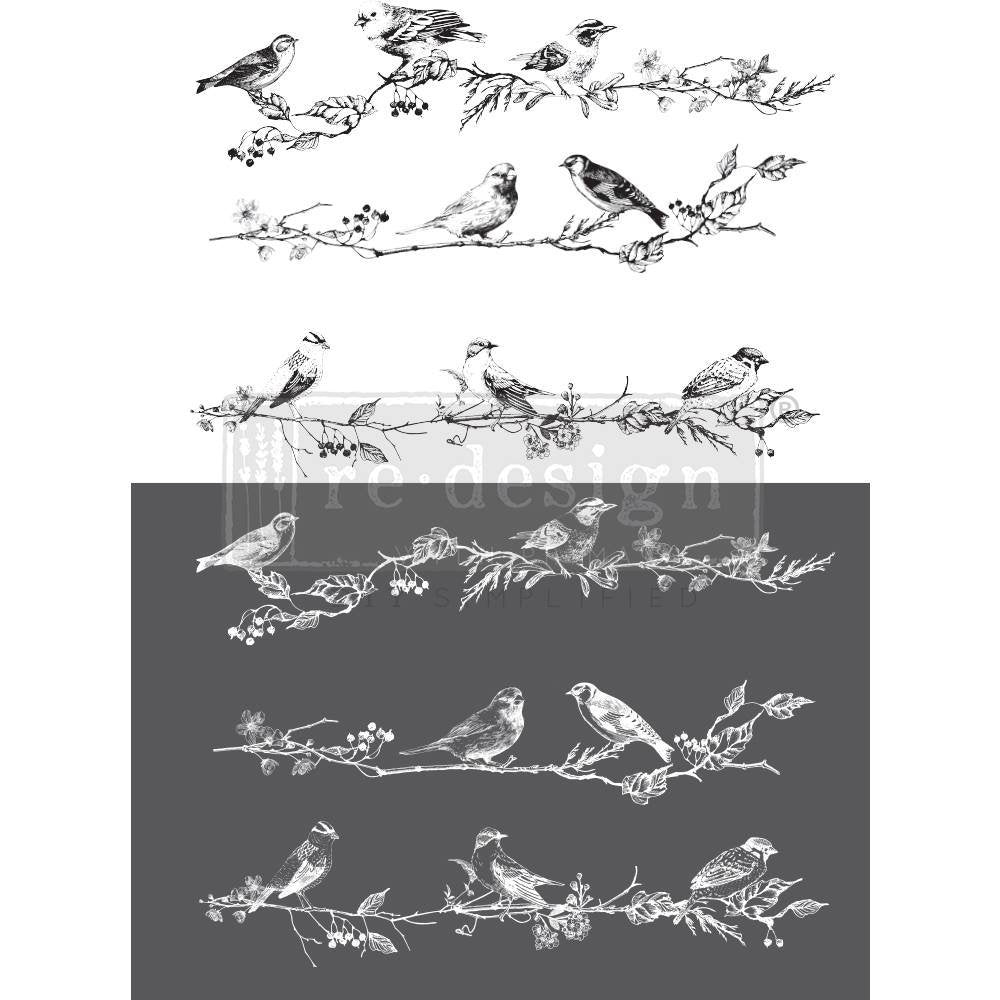 Birds and Berries Decal Transfer by Redesign with Prima!