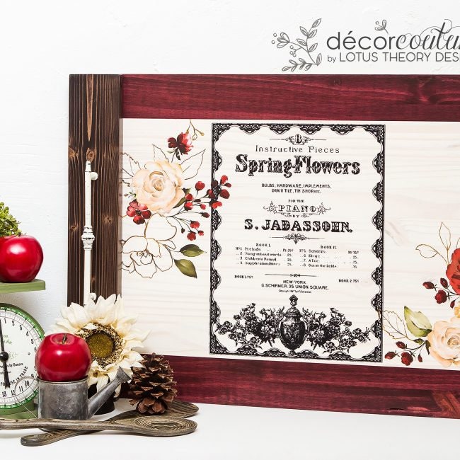 Spring Flowers  Furniture Decal Transfer by Redesign with Prima!