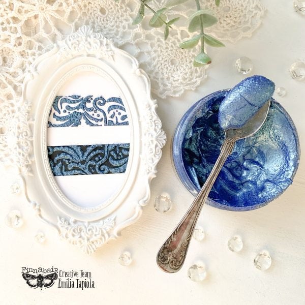 Blue Opal Art Extravagence Jewel Texture pastes, sparkly paste, stencil paste