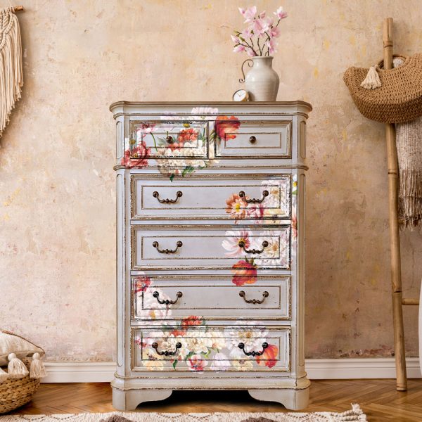 Pretty in Peach Decor transfer by redesign with Prima! Furniture decal transfer!