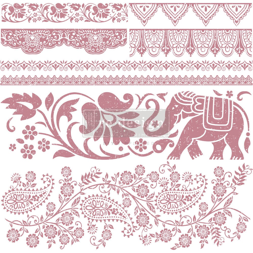 BOHEMIAN DREAMER – 12″X12″ (8 PCS) Decor Stamps by redesign with Prima!
