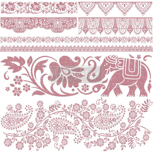 BOHEMIAN DREAMER – 12″X12″ (8 PCS) Decor Stamps by redesign with Prima!