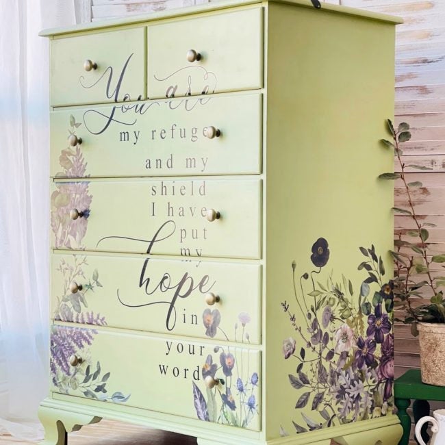 Vigorous Violet - Rub-On Furniture Decal Transfer by Redesign with Prima!