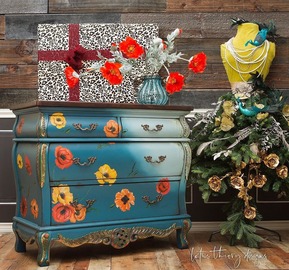 Poppy Gardens - Rub-On Furniture Decal Transfer by Redesign with Prima!