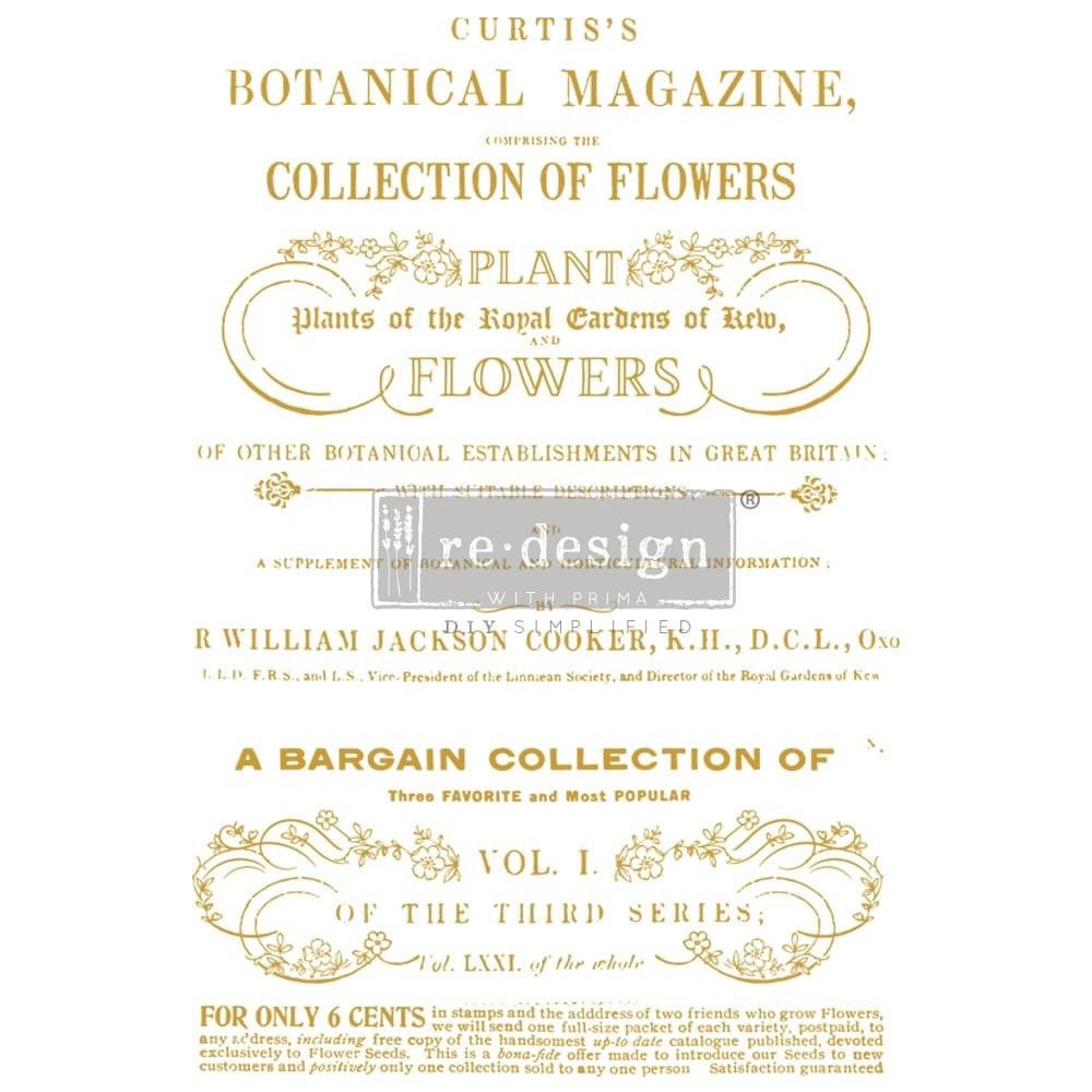 Flower Collector Redesign Decor Transfer Decal by Prima! Furniture transfer decal