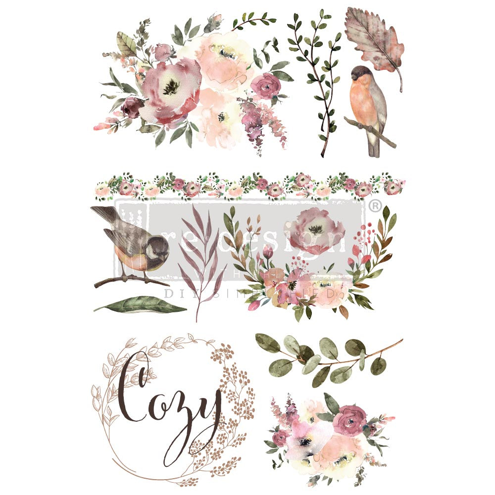 Cozy Evening Decor transfer by redesign with Prima! Furniture decal transfer!