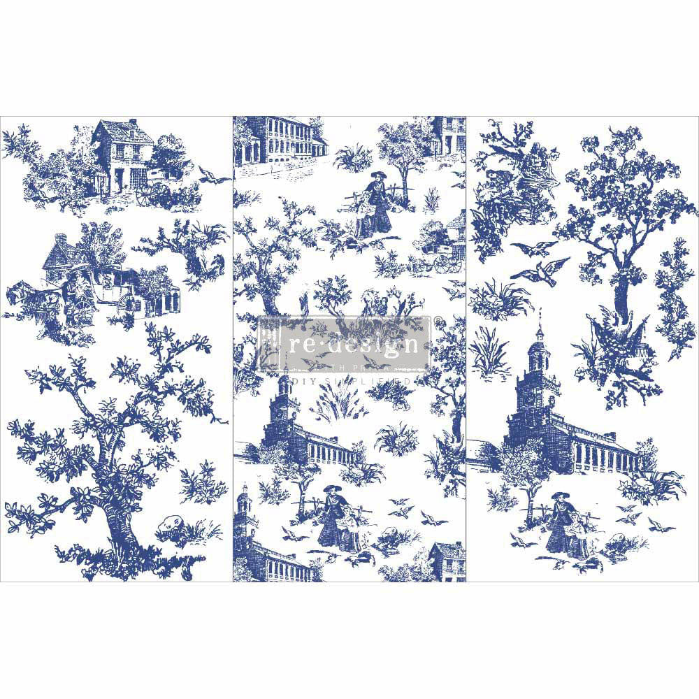 Toile - Rub-On Furniture Decal Mini-Transfer by Redesign with Prima!
