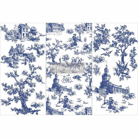 Toile - Rub-On Furniture Decal Mini-Transfer by Redesign with Prima!