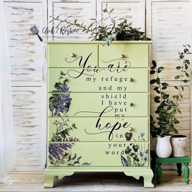 Vigorous Violet - Rub-On Furniture Decal Transfer by Redesign with Prima!