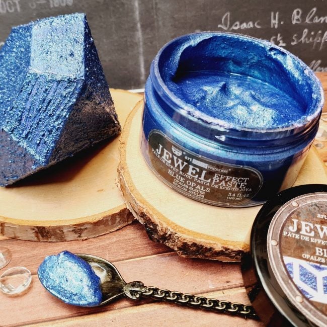 Blue Opal Art Extravagence Jewel Texture pastes, sparkly paste, stencil paste